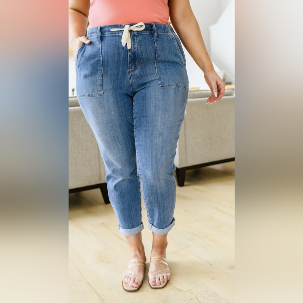 Judy Blue Payton Pull On Denim Joggers